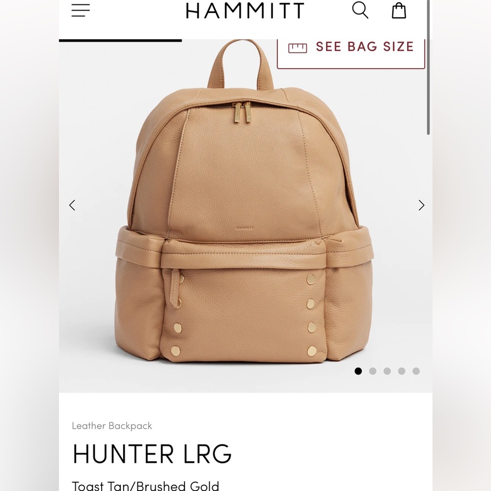 Hammitt hunter toast tan large backpack nwt